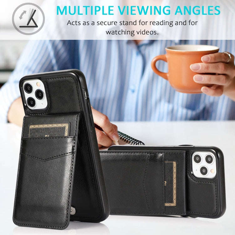 Solid Color PC + TPU Protective Case with Holder & Card Slots, For iPhone 11 Pro Max, For iPhone ...