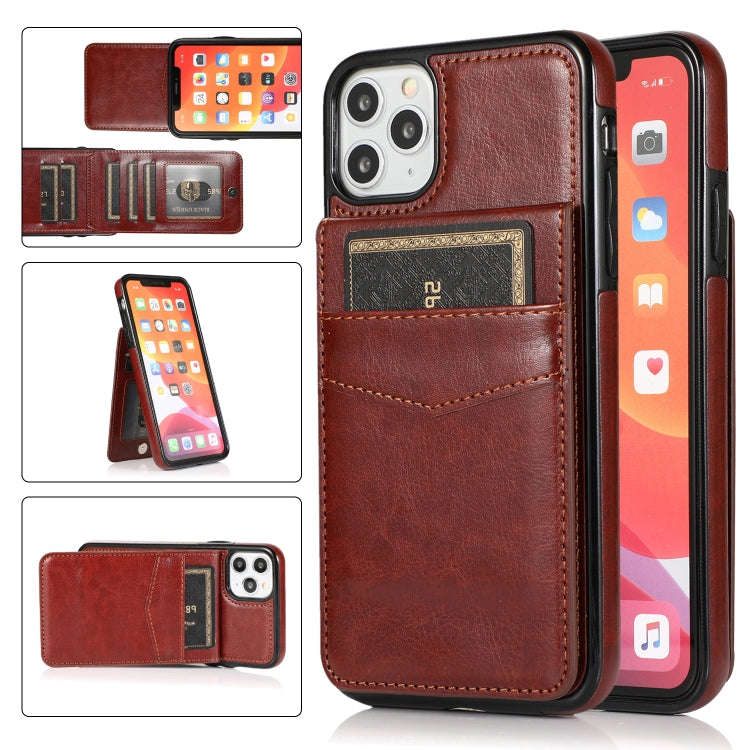 Solid Color PC + TPU Protective Case with Holder & Card Slots, For iPhone 11 Pro Max, For iPhone ...