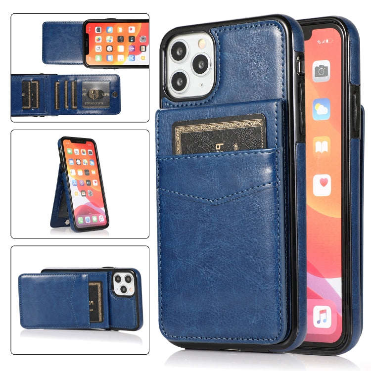 Solid Color PC + TPU Protective Case with Holder & Card Slots, For iPhone 11 Pro Max, For iPhone ...