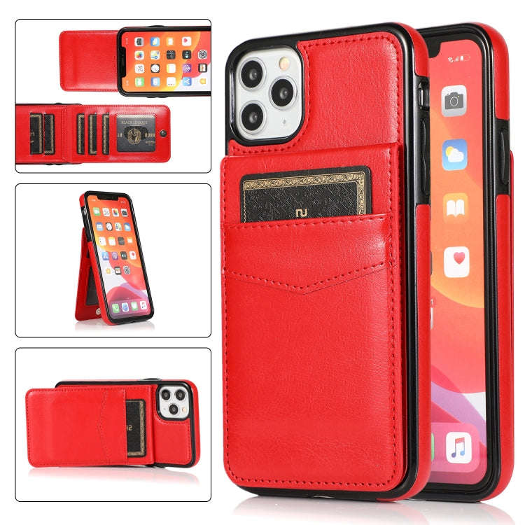 Solid Color PC + TPU Protective Case with Holder & Card Slots, For iPhone 11 Pro Max, For iPhone ...