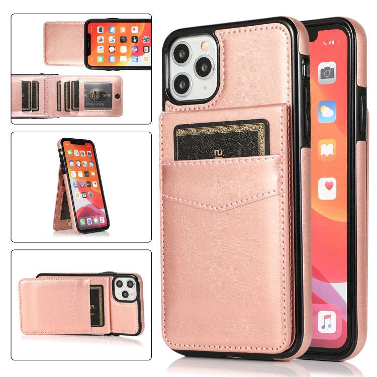 Solid Color PC + TPU Protective Case with Holder & Card Slots, For iPhone 11 Pro Max, For iPhone ...