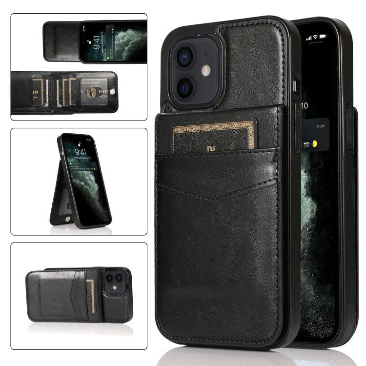Solid Color PC + TPU Protective Case with Holder & Card Slots, For iPhone 11 Pro Max, For iPhone ...