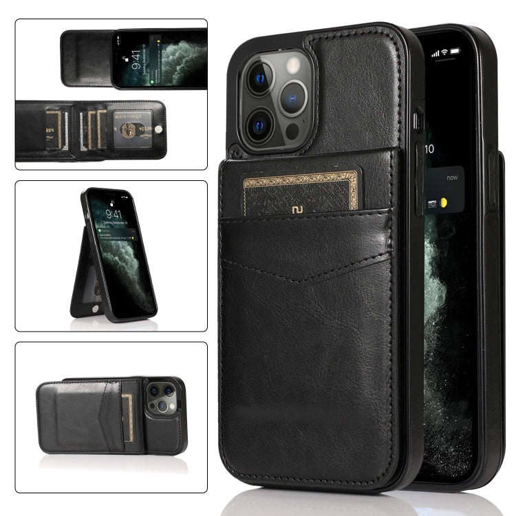 Solid Color PC + TPU Protective Case with Holder & Card Slots, For iPhone 11 Pro Max, For iPhone ...