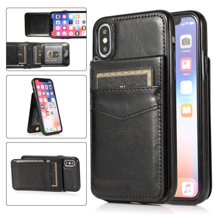 Solid Color PC + TPU Protective Case with Holder & Card Slots, For iPhone 6, For iPhone 6 Plus, F...