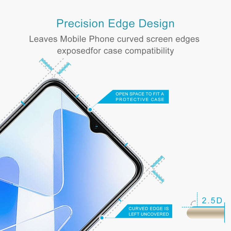 0.26mm 9H Surface Hardness 2.5D Explosion-proof Tempered Glass Non-full Screen Film, For OPPO A55...