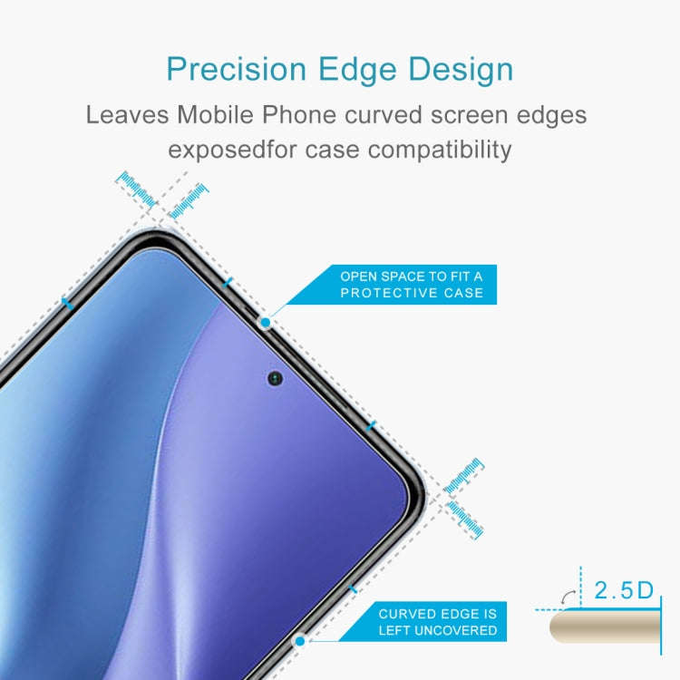 50 PCS 0.26mm 9H Surface Hardness 2.5D Explosion-proof Tempered Glass Non-full Screen Film, For X...