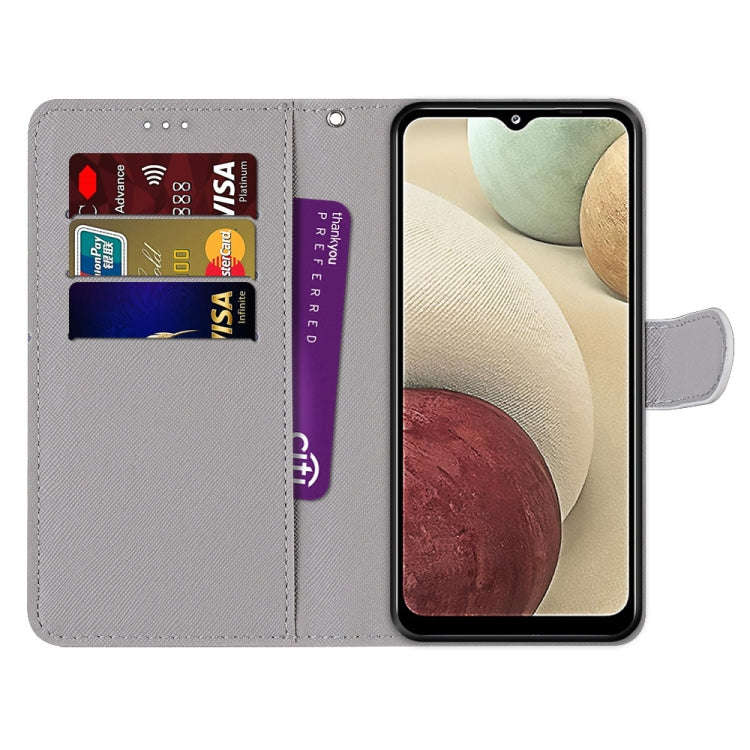 Coloured Drawing Cross Texture Horizontal Flip PU Leather Case with Holder & Card Slots & Wallet ...
