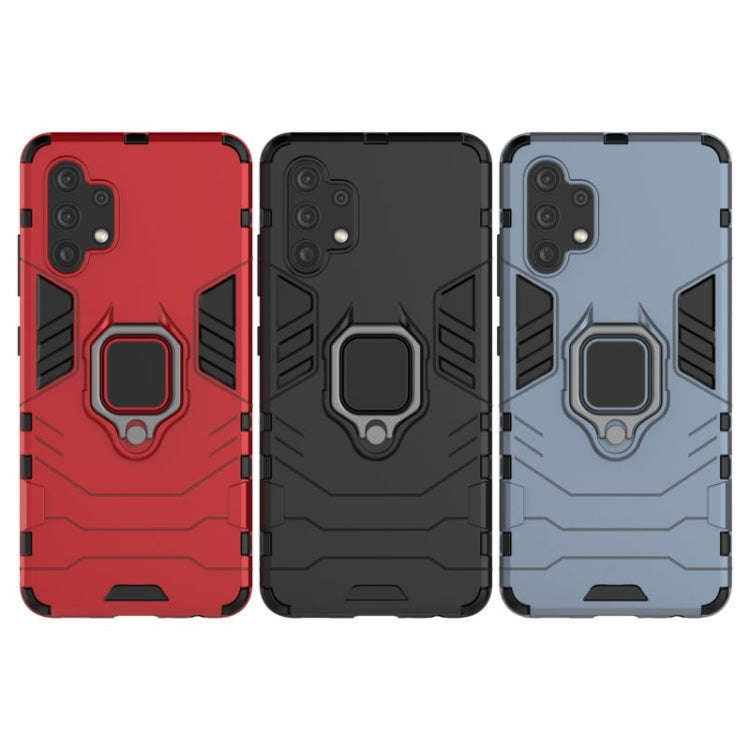 Shockproof PC + TPU Protective Case with Magnetic Ring Holder, For Galaxy A32 4G