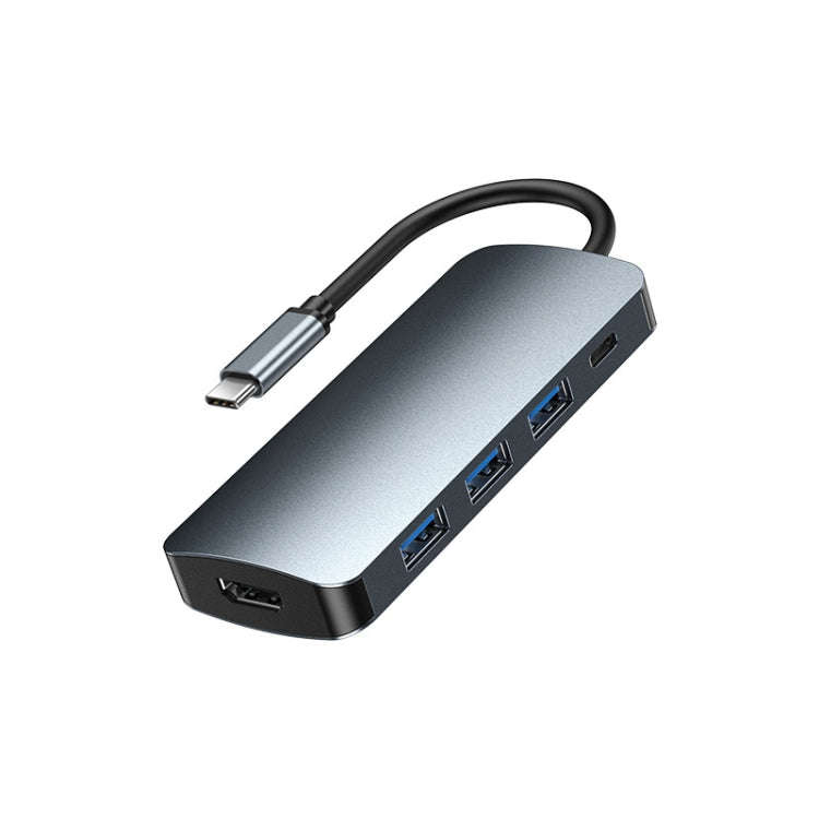 Remax RU-U5 5 In1 Multi-function Type-C / USB-C HUB Docking?Station, 5 In1