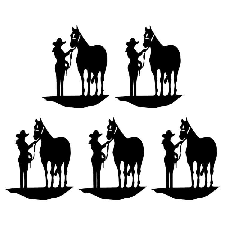 5 PCS Car Waterproof Horse Pattern Sticker, Horse Pattern