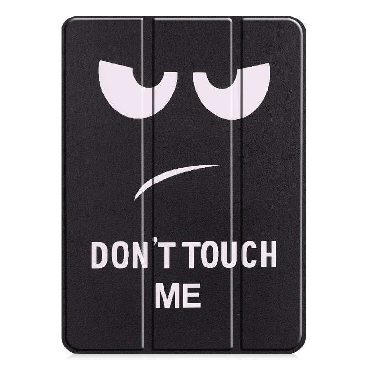 Colored Drawing Horizontal Flip PC + PU Leather Case with Three-folding Holder & Sleep / Wake-up ...