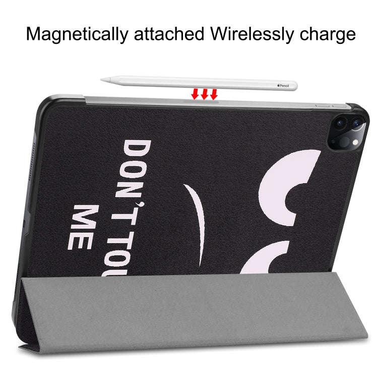 Colored Drawing Horizontal Flip PC + PU Leather Case with Three-folding Holder & Sleep / Wake-up ...