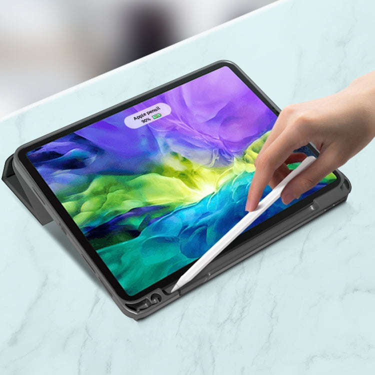 Mutural YASHI Series TPU + PU Cloth Pattern Texture Horizontal Flip Leather Case with Three-foldi...