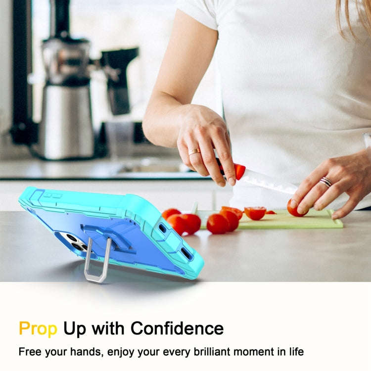 PC + Rubber 3-layers Shockproof Protective Case with Rotating Holder, For iPhone 12 Mini, For iPh...