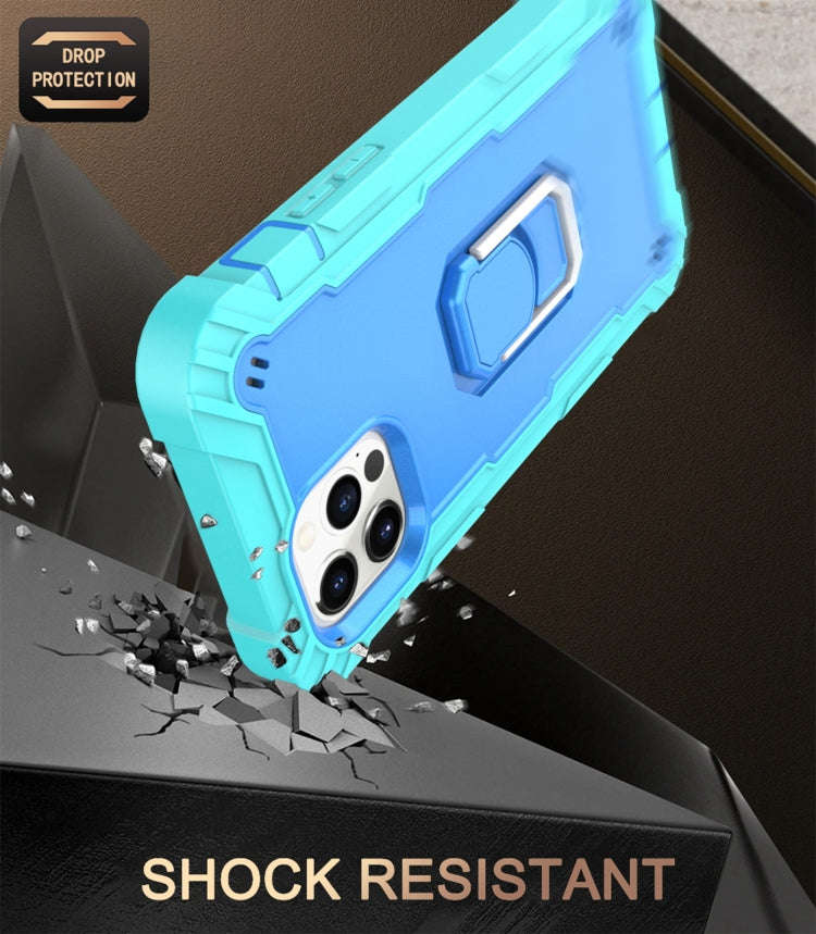 PC + Rubber 3-layers Shockproof Protective Case with Rotating Holder, For iPhone 12 Mini, For iPh...