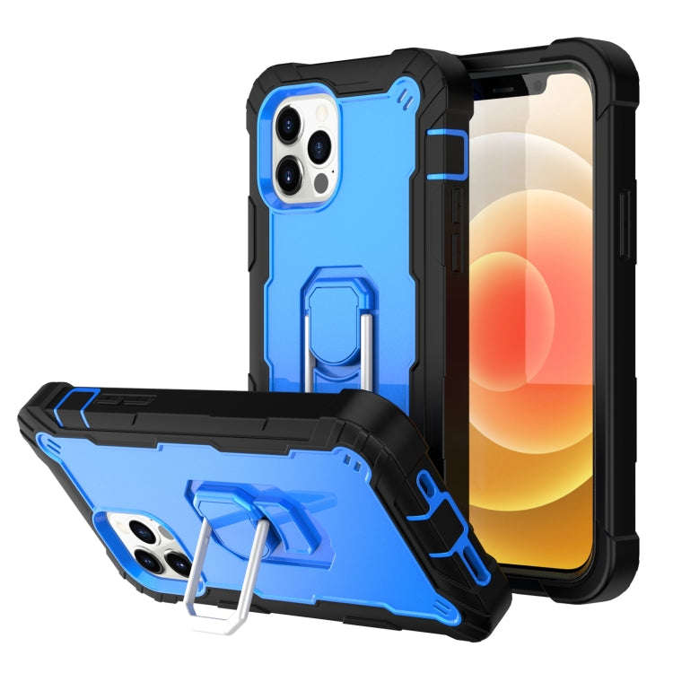 PC + Rubber 3-layers Shockproof Protective Case with Rotating Holder, For iPhone 12 Mini, For iPh...