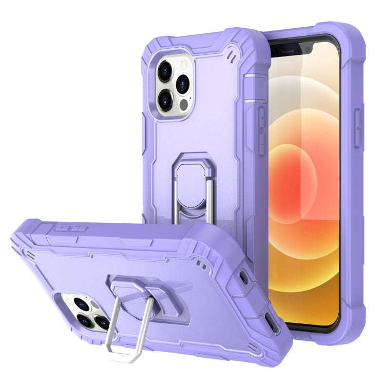 PC + Rubber 3-layers Shockproof Protective Case with Rotating Holder, For iPhone 12 Mini, For iPh...