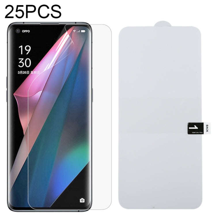 25 PCS Full Screen Protector Explosion-proof Hydrogel Film, For OPPO Find X3 Pro (25 PCS), For OP...