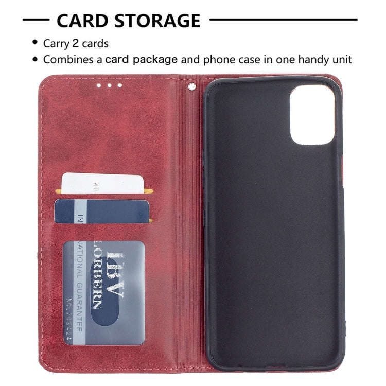 Rhombus Texture Horizontal Flip Magnetic Leather Case with Holder & Card Slots, For LG K42, For X...