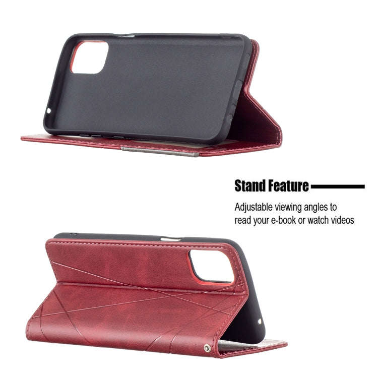 Rhombus Texture Horizontal Flip Magnetic Leather Case with Holder & Card Slots, For LG K42, For X...