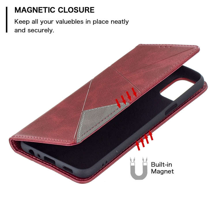 Rhombus Texture Horizontal Flip Magnetic Leather Case with Holder & Card Slots, For LG K42, For X...
