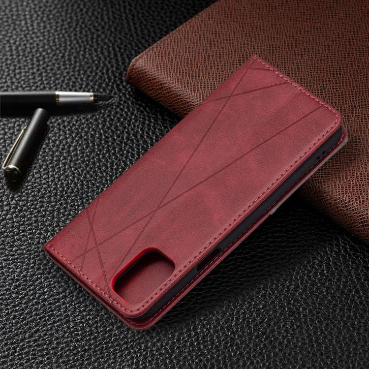 Rhombus Texture Horizontal Flip Magnetic Leather Case with Holder & Card Slots, For LG K42, For X...