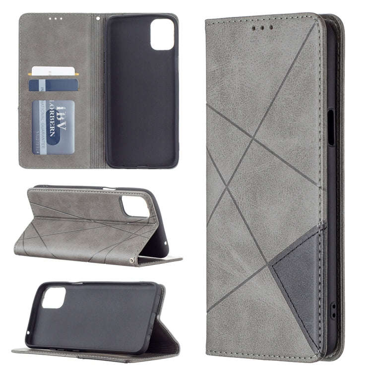 Rhombus Texture Horizontal Flip Magnetic Leather Case with Holder & Card Slots, For LG K42, For X...