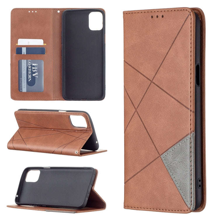 Rhombus Texture Horizontal Flip Magnetic Leather Case with Holder & Card Slots, For LG K42, For X...