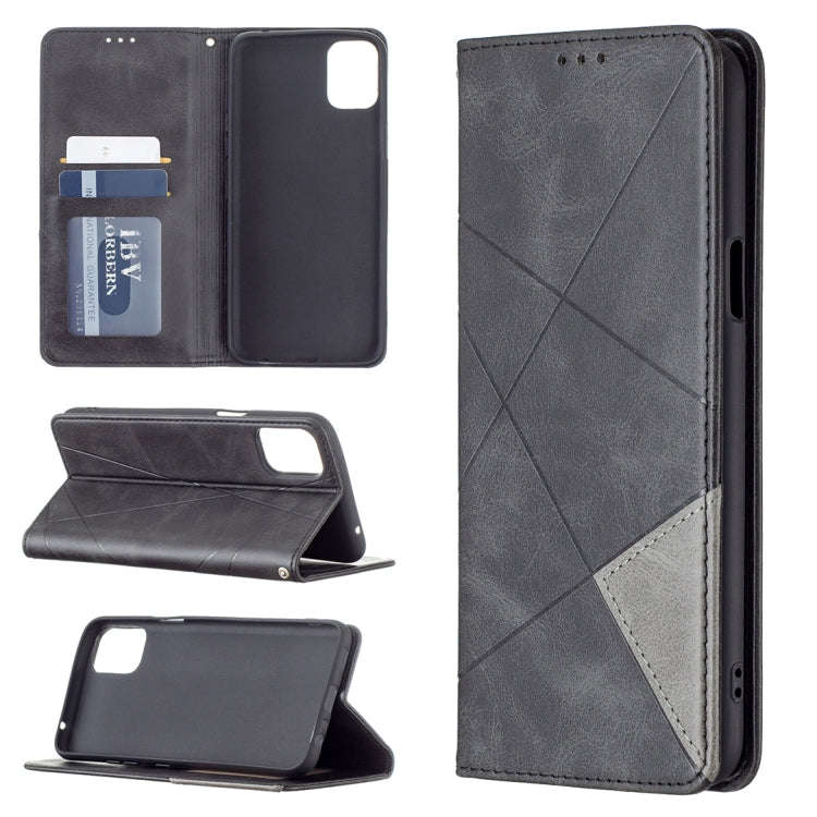 Rhombus Texture Horizontal Flip Magnetic Leather Case with Holder & Card Slots, For LG K42, For X...