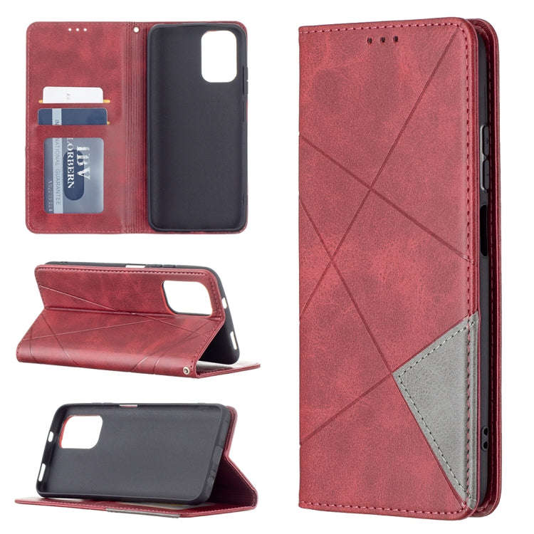 Rhombus Texture Horizontal Flip Magnetic Leather Case with Holder & Card Slots, For LG K42, For X...