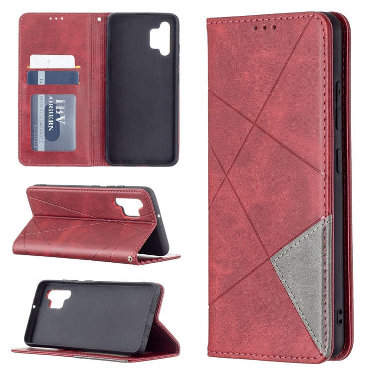 Rhombus Texture Horizontal Flip Magnetic Leather Case with Holder & Card Slots, For LG K42, For X...