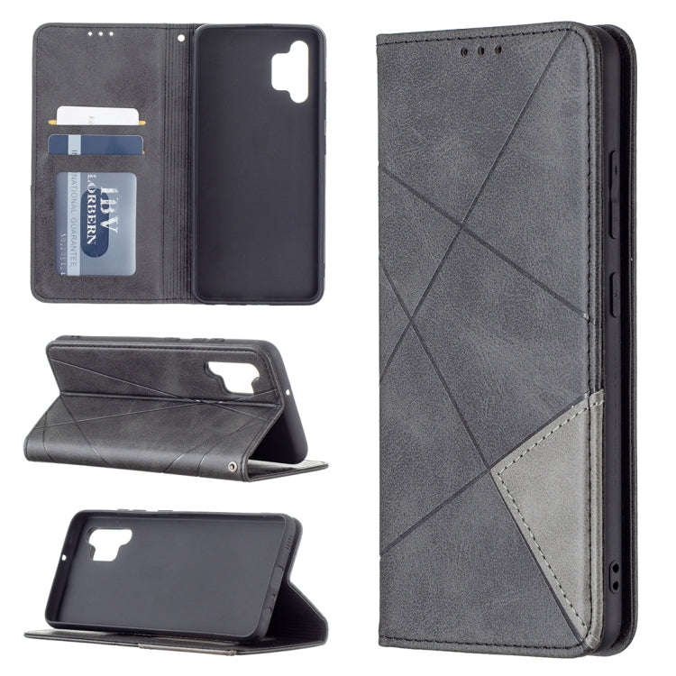 Rhombus Texture Horizontal Flip Magnetic Leather Case with Holder & Card Slots, For LG K42, For X...