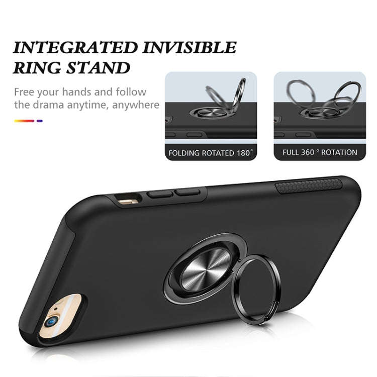 PC + TPU Shockproof Magnetic Protective Case with Invisible Ring Holder, For iPhone 6, For iPhone...