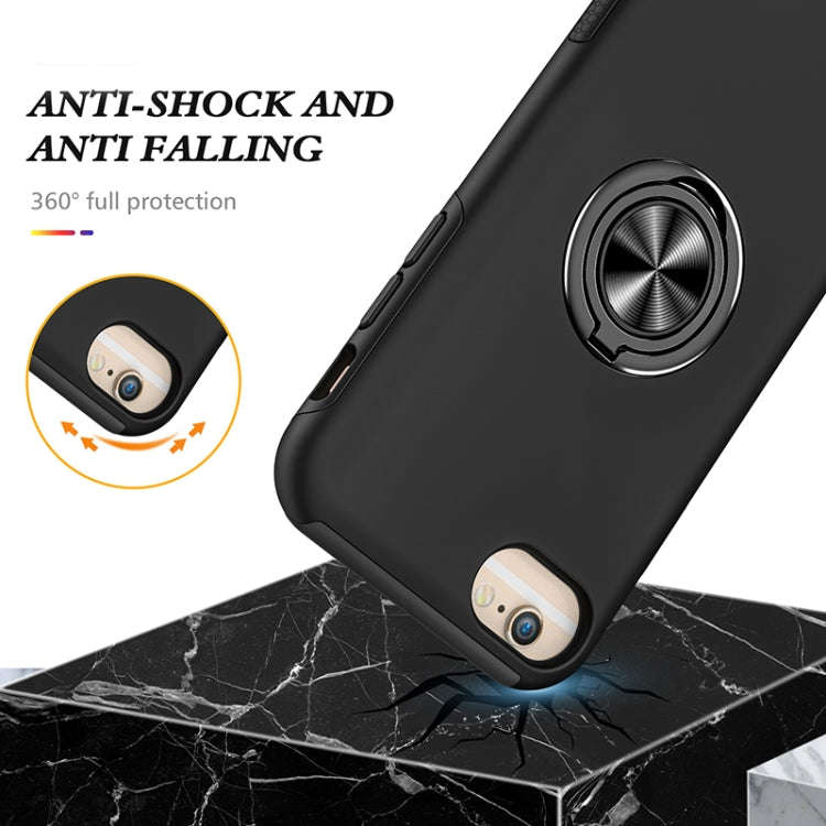 PC + TPU Shockproof Magnetic Protective Case with Invisible Ring Holder, For iPhone 6, For iPhone...