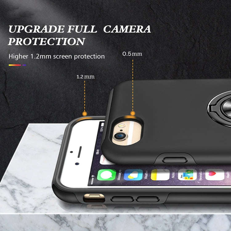 PC + TPU Shockproof Magnetic Protective Case with Invisible Ring Holder, For iPhone 6, For iPhone...