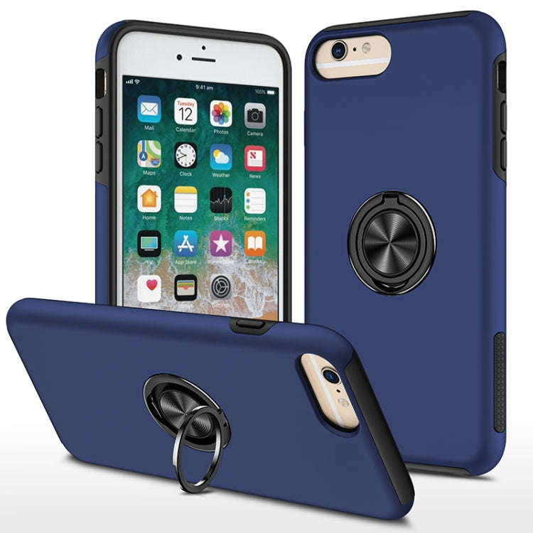 PC + TPU Shockproof Magnetic Protective Case with Invisible Ring Holder, For iPhone 6, For iPhone...