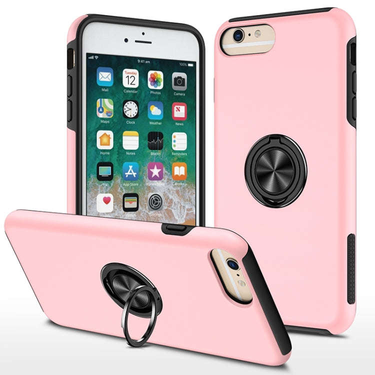 PC + TPU Shockproof Magnetic Protective Case with Invisible Ring Holder, For iPhone 6, For iPhone...