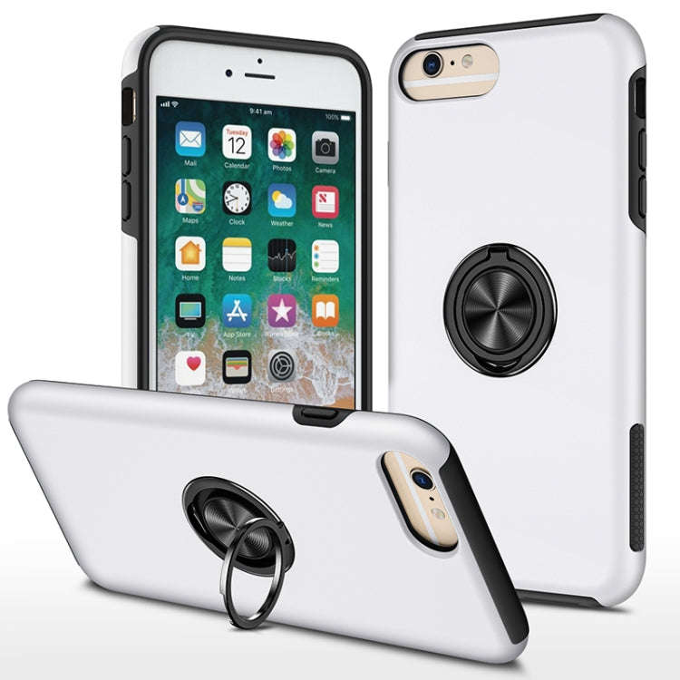 PC + TPU Shockproof Magnetic Protective Case with Invisible Ring Holder, For iPhone 6, For iPhone...