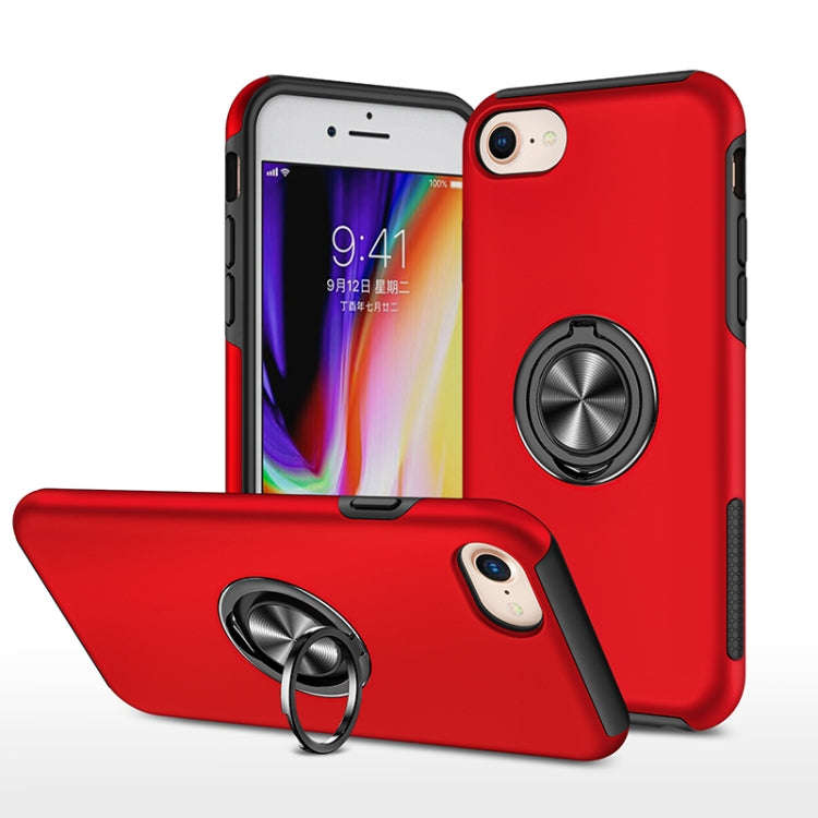 PC + TPU Shockproof Magnetic Protective Case with Invisible Ring Holder, For iPhone 6, For iPhone...