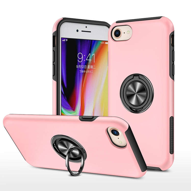 PC + TPU Shockproof Magnetic Protective Case with Invisible Ring Holder, For iPhone 6, For iPhone...