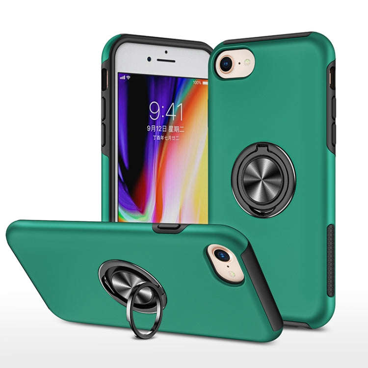 PC + TPU Shockproof Magnetic Protective Case with Invisible Ring Holder, For iPhone 6, For iPhone...