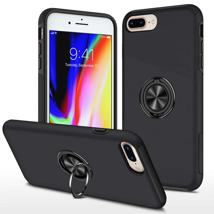PC + TPU Shockproof Magnetic Protective Case with Invisible Ring Holder, For iPhone 6, For iPhone...