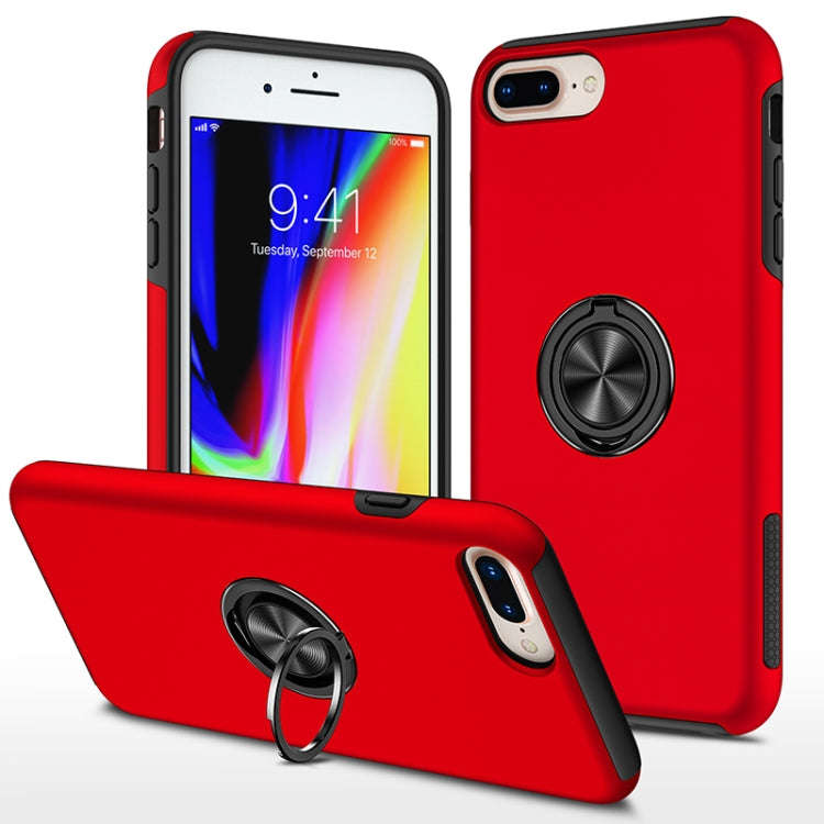 PC + TPU Shockproof Magnetic Protective Case with Invisible Ring Holder, For iPhone 6, For iPhone...