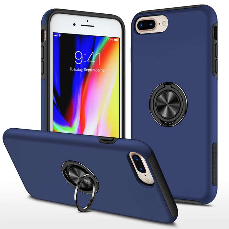 PC + TPU Shockproof Magnetic Protective Case with Invisible Ring Holder, For iPhone 6, For iPhone...