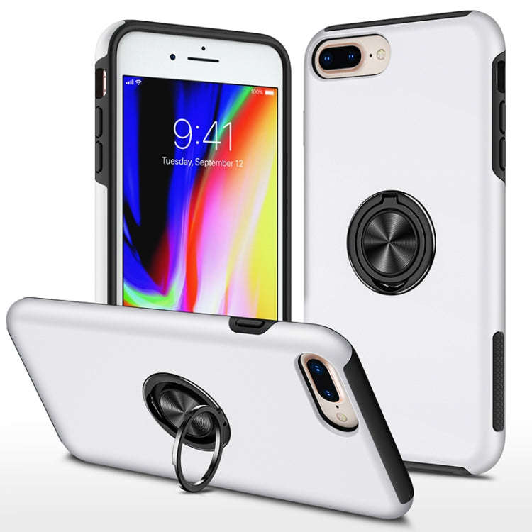 PC + TPU Shockproof Magnetic Protective Case with Invisible Ring Holder, For iPhone 6, For iPhone...