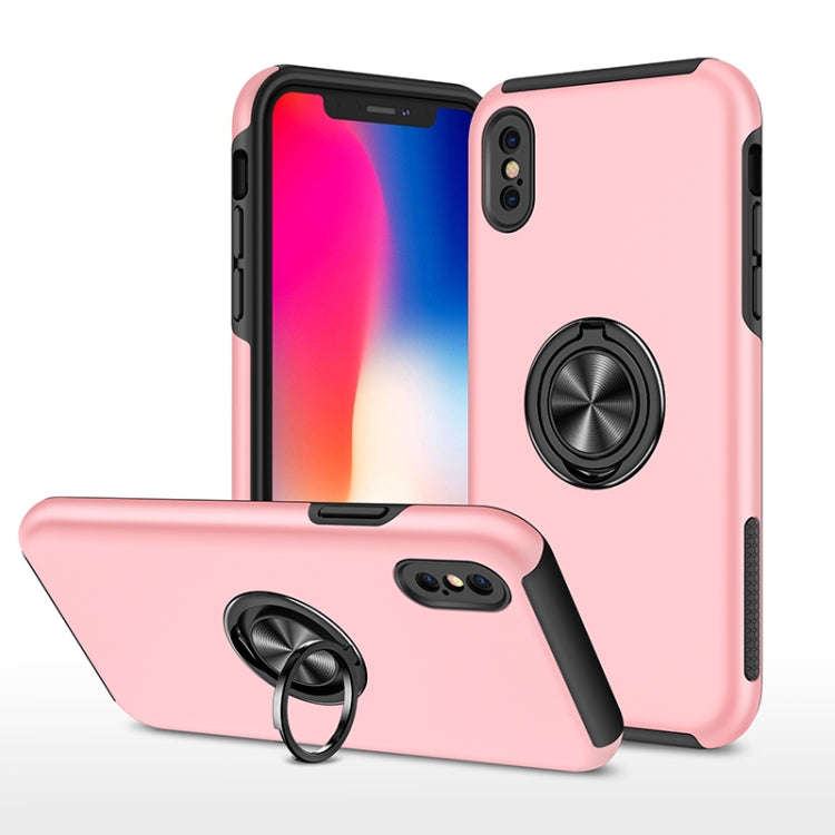 PC + TPU Shockproof Magnetic Protective Case with Invisible Ring Holder, For iPhone 6, For iPhone...
