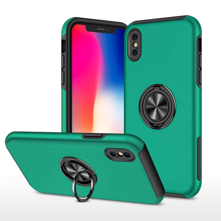 PC + TPU Shockproof Magnetic Protective Case with Invisible Ring Holder, For iPhone 6, For iPhone...
