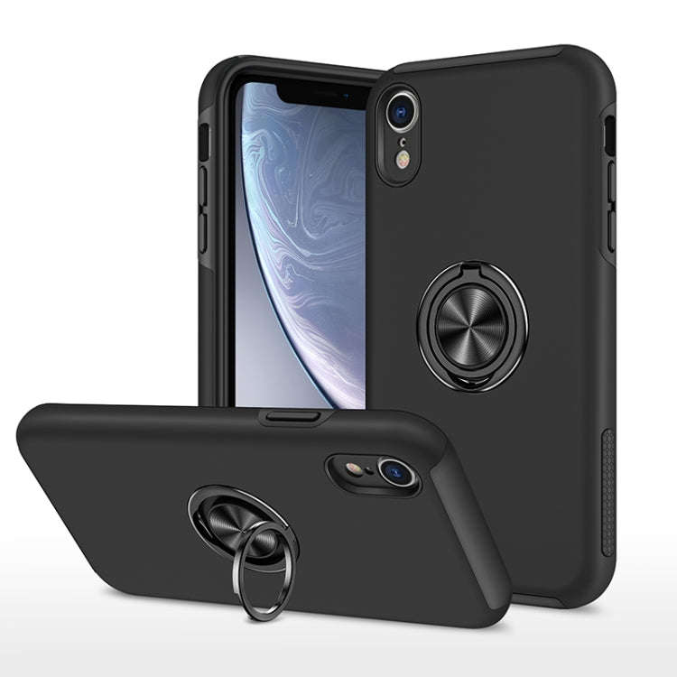 PC + TPU Shockproof Magnetic Protective Case with Invisible Ring Holder, For iPhone 6, For iPhone...