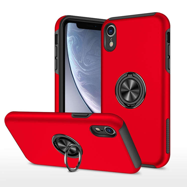 PC + TPU Shockproof Magnetic Protective Case with Invisible Ring Holder, For iPhone 6, For iPhone...