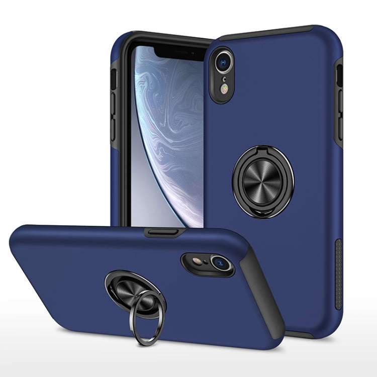 PC + TPU Shockproof Magnetic Protective Case with Invisible Ring Holder, For iPhone 6, For iPhone...